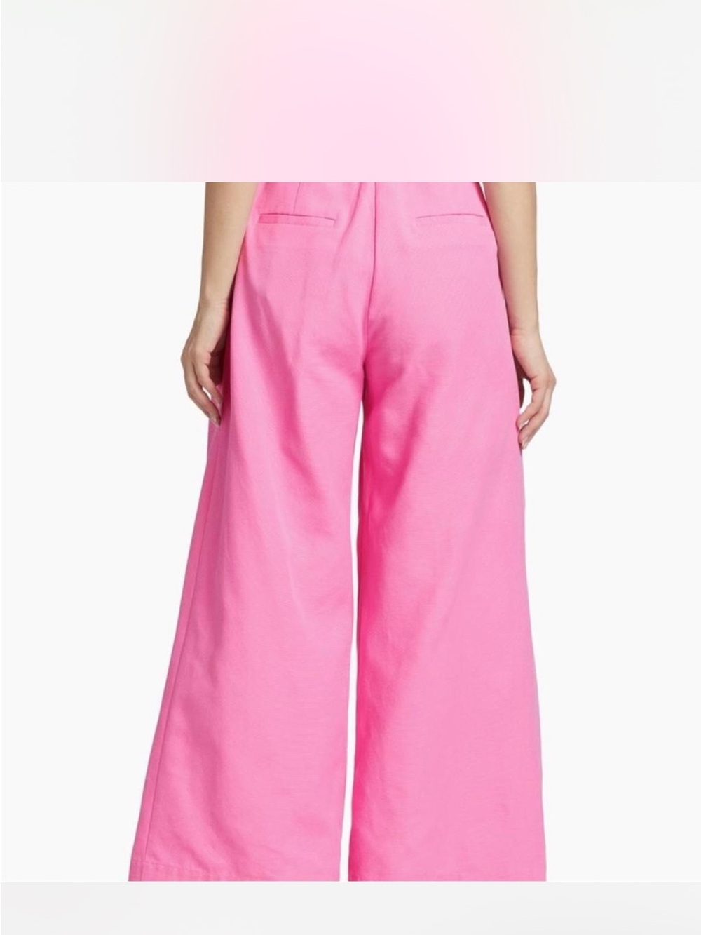 Farm rio High-Waist Wide Leg Belted Pants - Pink size small nwt - Picture 2 of 6